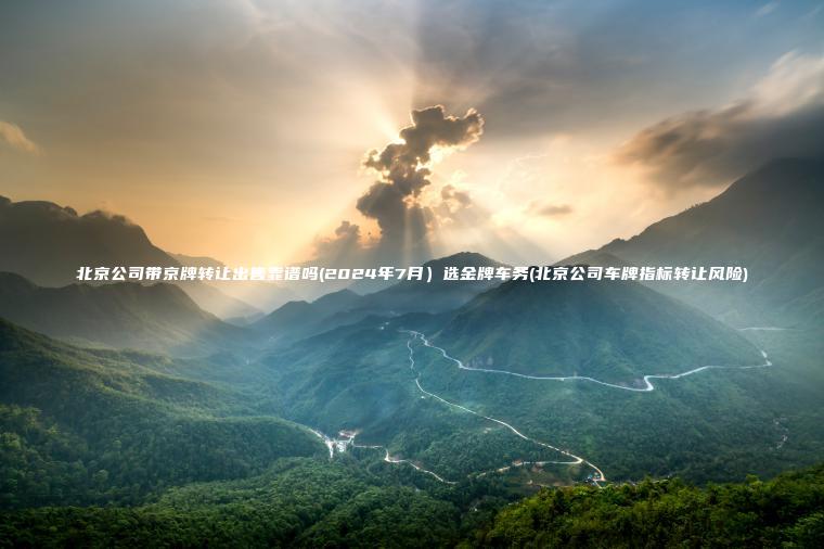 北京公司带京牌转让出售靠谱吗(2024年7月）选金牌车务(北京公司车牌指标转让风险)