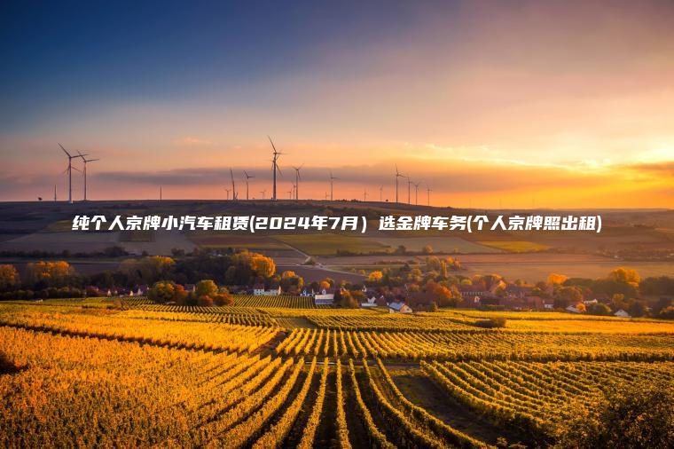 纯个人京牌小汽车租赁(2024年7月）选金牌车务(个人京牌照出租)