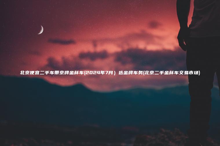 北京便宜二手车带京牌金杯车(2024年7月）选金牌车务(北京二手金杯车交易市场)