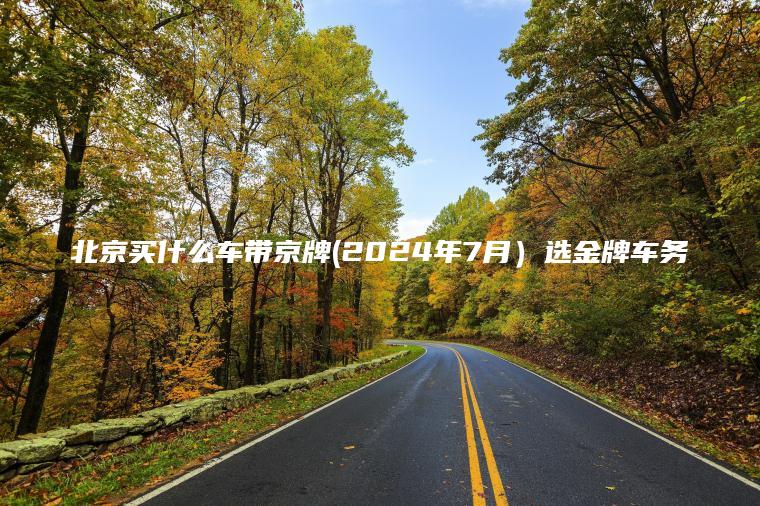 北京买什么车带京牌(2024年7月）选金牌车务