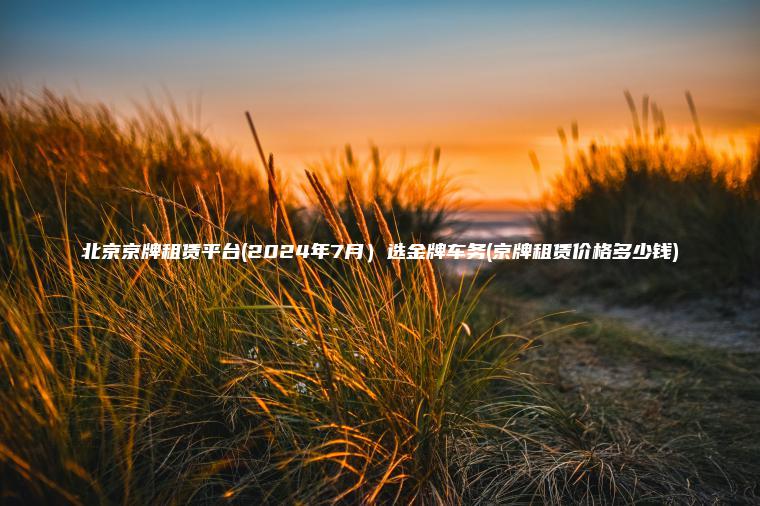 北京京牌租赁平台(2024年7月）选金牌车务(京牌租赁价格多少钱)