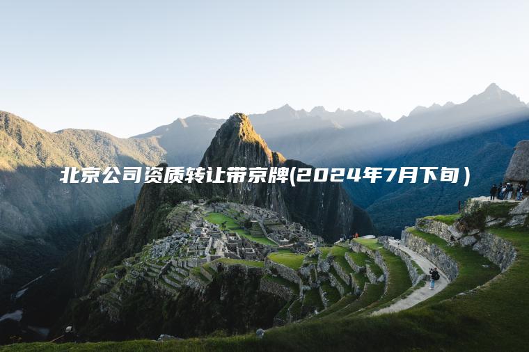 北京公司资质转让带京牌(2024年7月下旬）