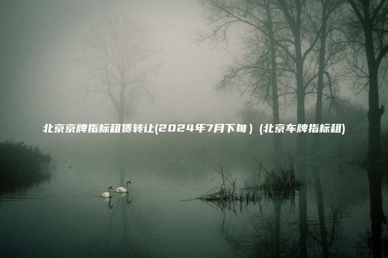 北京京牌指标租赁转让(2024年7月下旬）(北京车牌指标租)