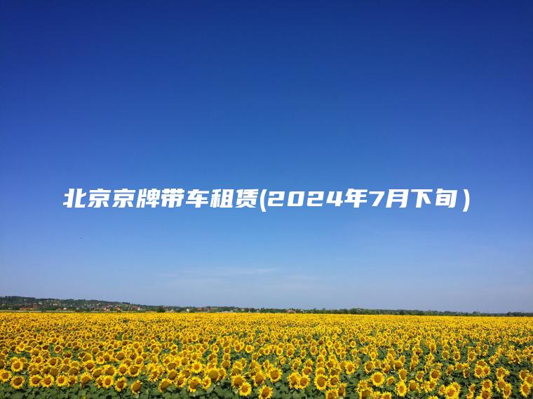 北京京牌带车租赁(2024年7月下旬）