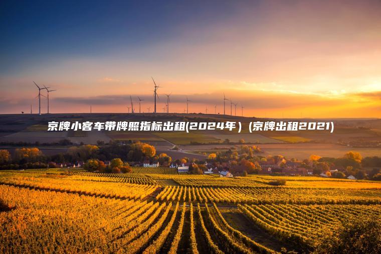 京牌小客车带牌照指标出租(2024年）(京牌出租2021)