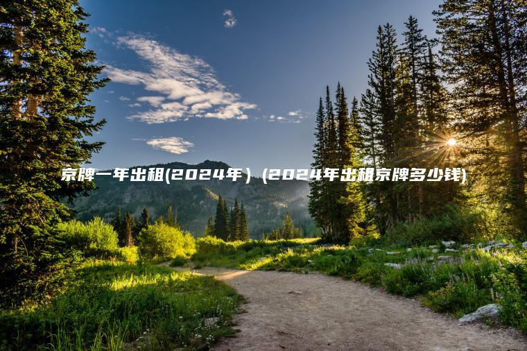 京牌一年出租(2024年）(2024年出租京牌多少钱)