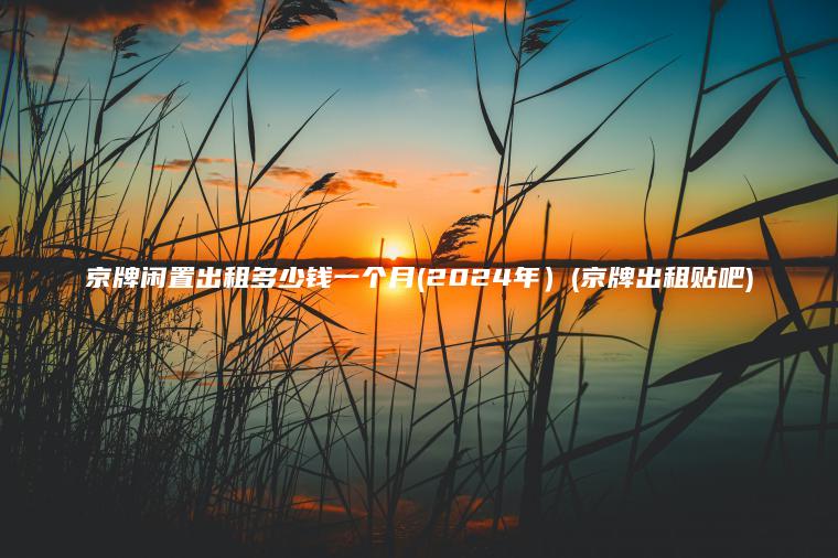 京牌闲置出租多少钱一个月(2024年）(京牌出租贴吧)