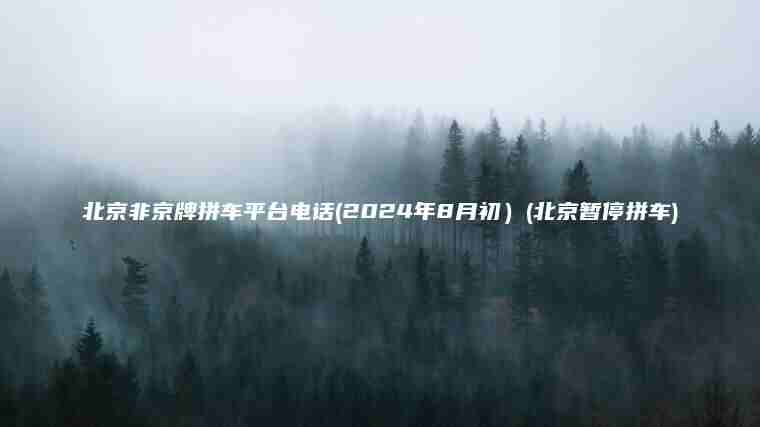 北京非京牌拼车平台电话(2024年8月初）(北京暂停拼车)