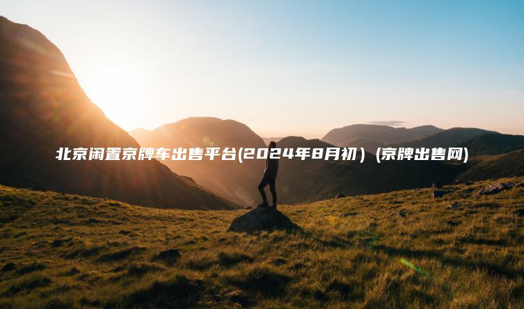 北京闲置京牌车出售平台(2024年8月初）(京牌出售网)