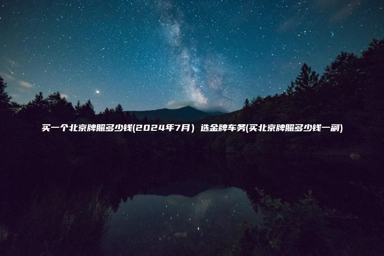 买一个北京牌照多少钱(2024年7月）选金牌车务(买北京牌照多少钱一副)