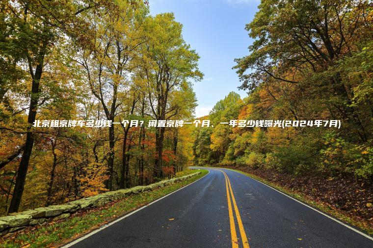 北京租京牌车多少钱一个月？闲置京牌一个月、一年多少钱曝光(2024年7月)
