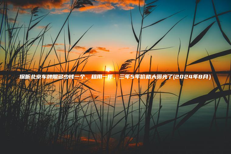 探听北京车牌照多少钱一个、租用一年、三年5年价格大曝光了(2024年8月）