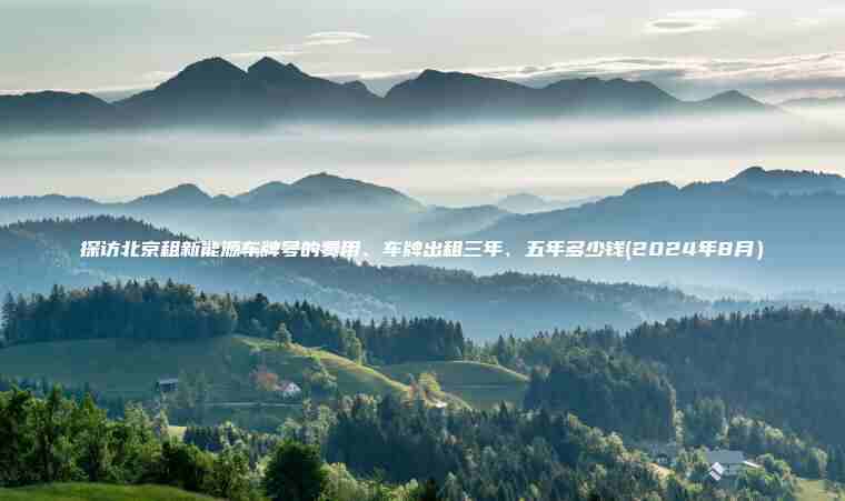 探访北京租新能源车牌号的费用、车牌出租三年、五年多少钱(2024年8月）