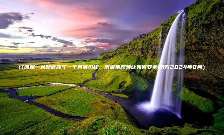 详阅租一台新能源车一个月多少钱、闲置京牌转让如何安全操作(2024年8月）