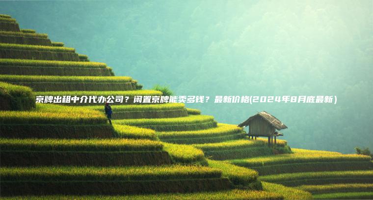 京牌出租中介代办公司？闲置京牌能卖多钱？最新价格(2024年8月底最新）