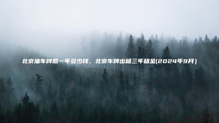 北京油车牌照一年多少钱、北京车牌出租三年租金(2024年9月）