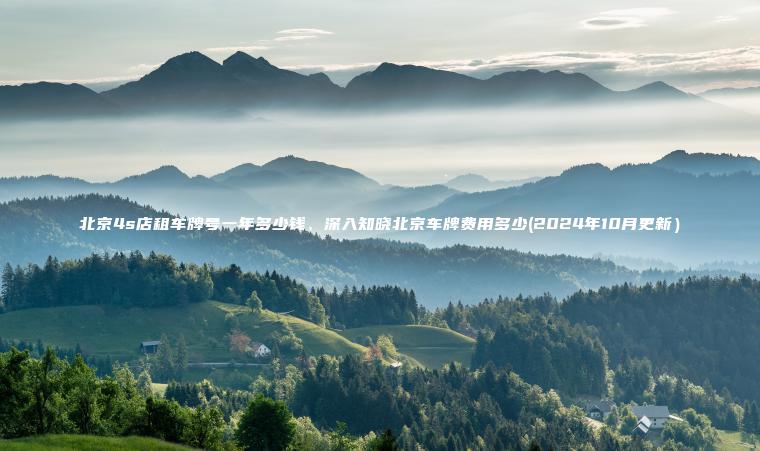 北京4s店租车牌号一年多少钱、深入知晓北京车牌费用多少(2024年10月更新）