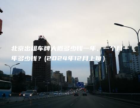北京出租车牌大概多少钱一年、一个月一年多少钱？(2024年12月上旬）