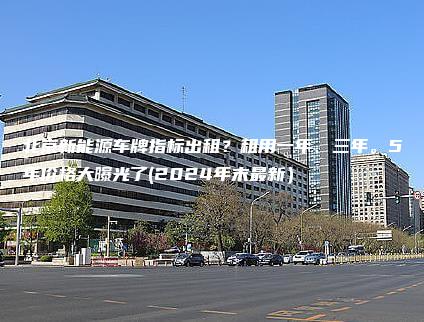 北京新能源车牌指标出租？租用一年、三年。5年价格大曝光了(2024年末最新）